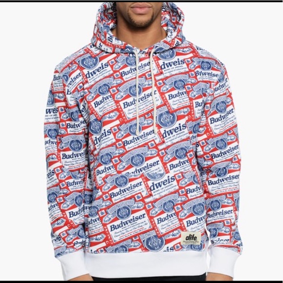 Alife Tops - Alife x Budweiser Pullover Hoodie unisex